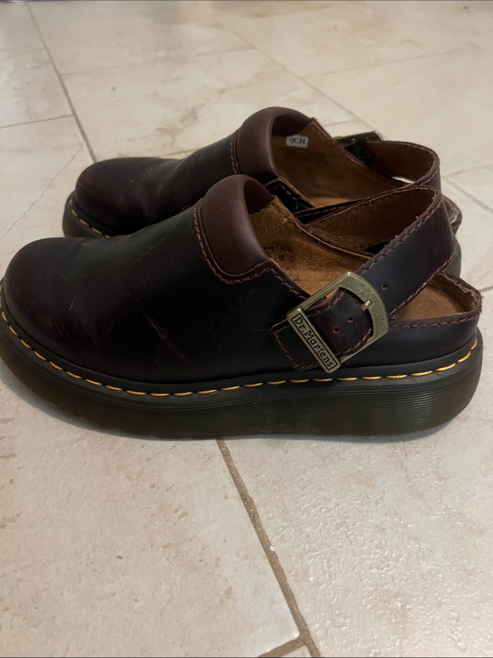DOC MARTEN LAKETEN ATLAS LEATHER SLINGBACK PLATFORM MULES - Picture 2 of 2